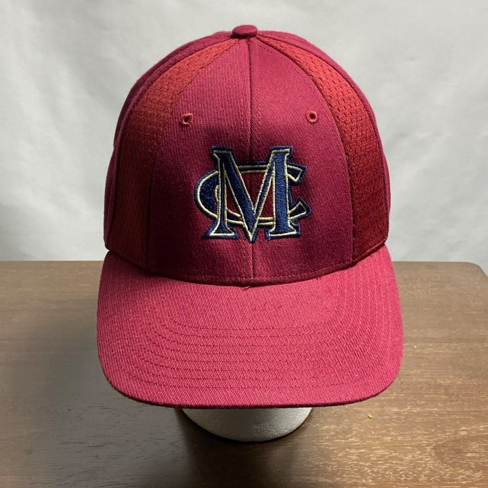 Mill Creek Flexfit Cap with Puff Embroidery Burgundy